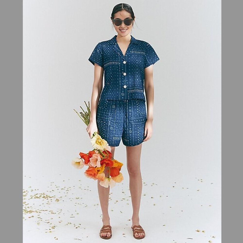 Madewell Quilted Bandana Shorts - XS